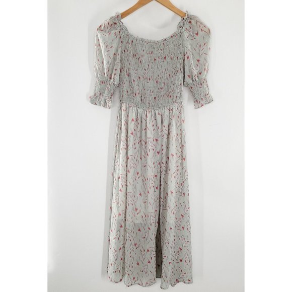 Aly Daly Women's Green Floral Midi Dress Size‎ S - Picture 2 of 6